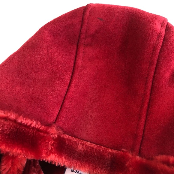 Red Shearling Jacket - Picture 3 of 6